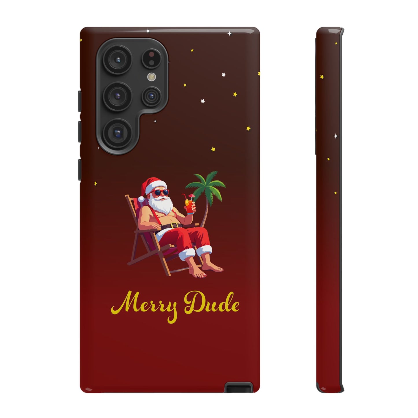 "Merry Dude" Santa on Beach Holiday Phone Case