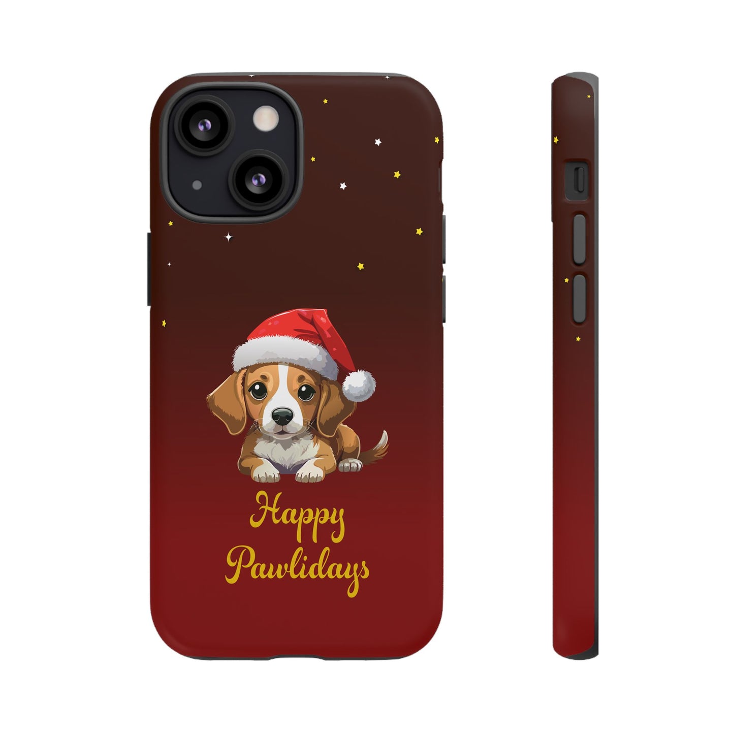 Festive Dog Phone Case - Happy Pawlidays Holiday Design