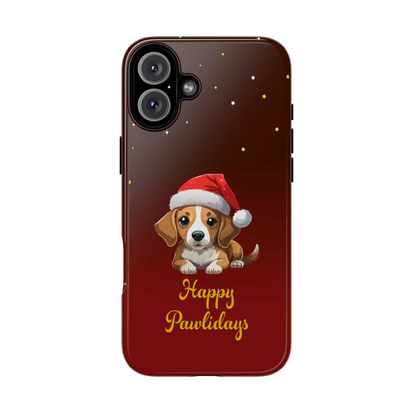 Festive Dog Phone Case - Happy Pawlidays Holiday Design