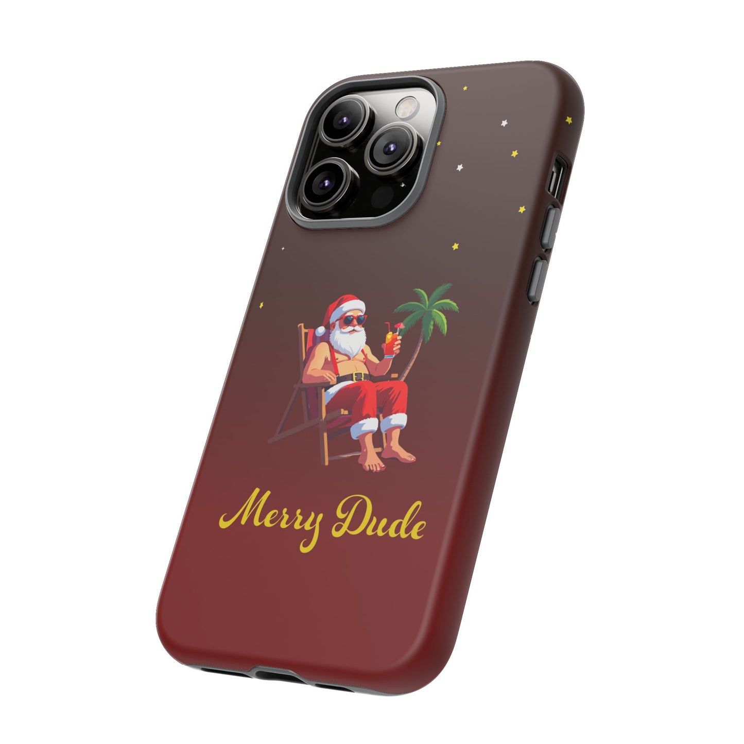 "Merry Dude" Santa on Beach Holiday Phone Case