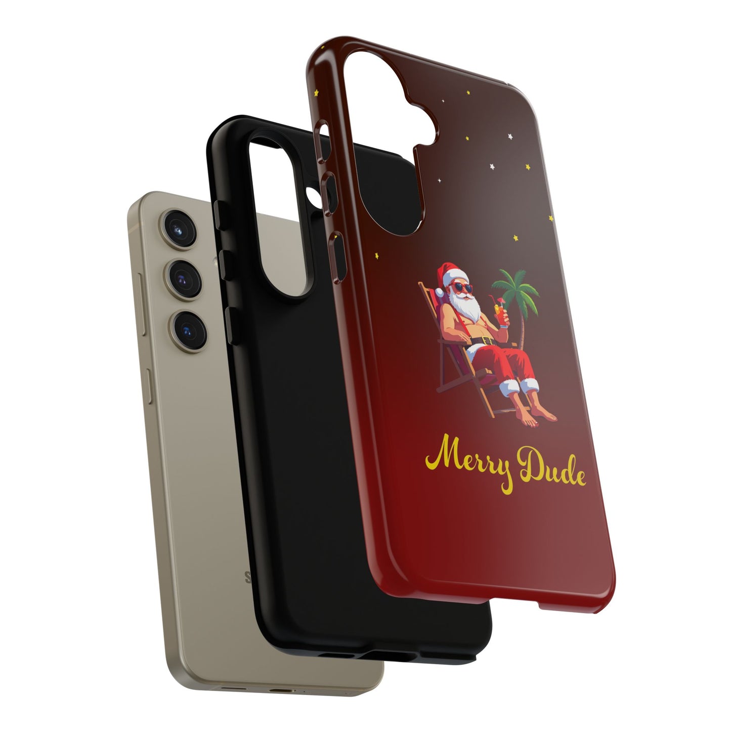 "Merry Dude" Santa on Beach Holiday Phone Case