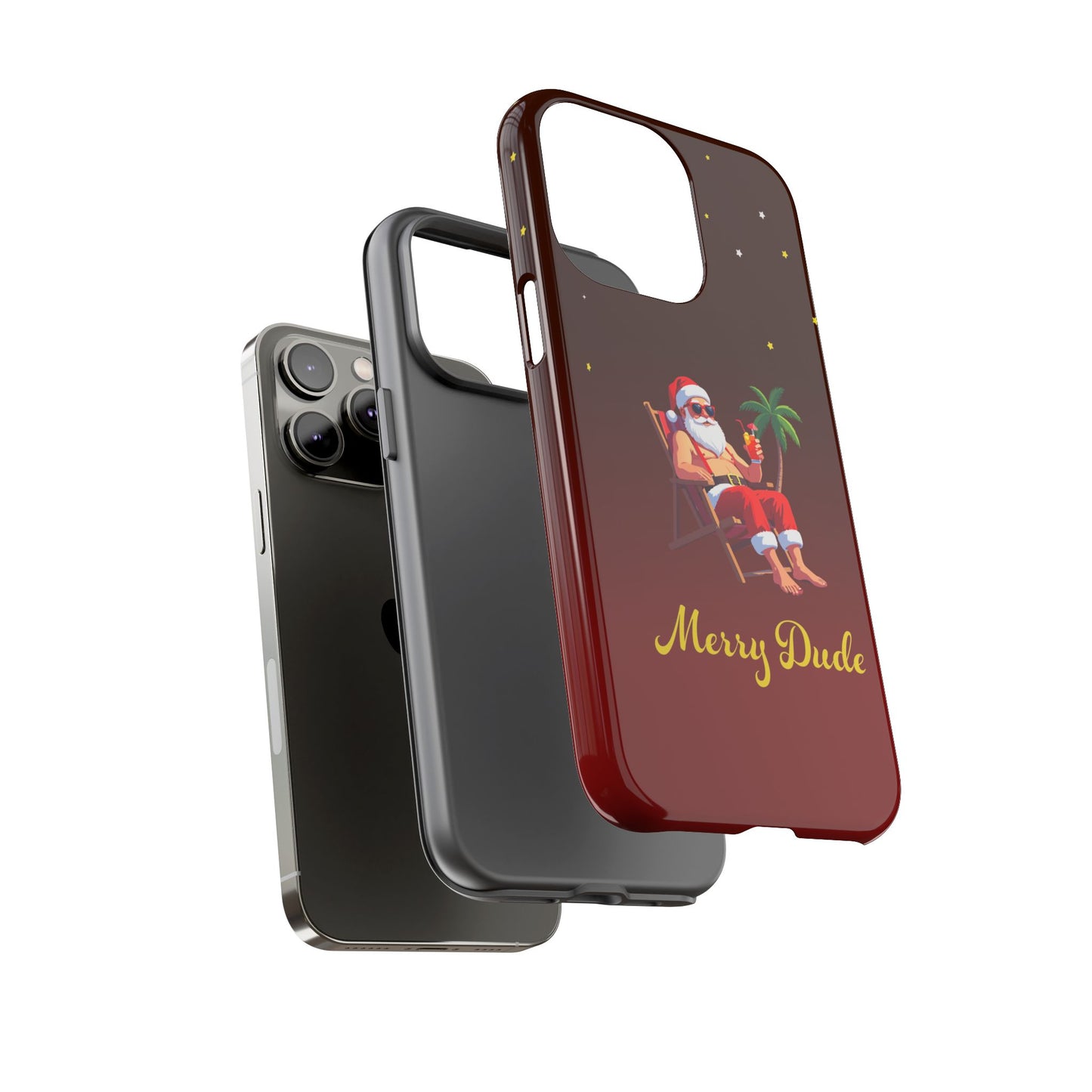"Merry Dude" Santa on Beach Holiday Phone Case