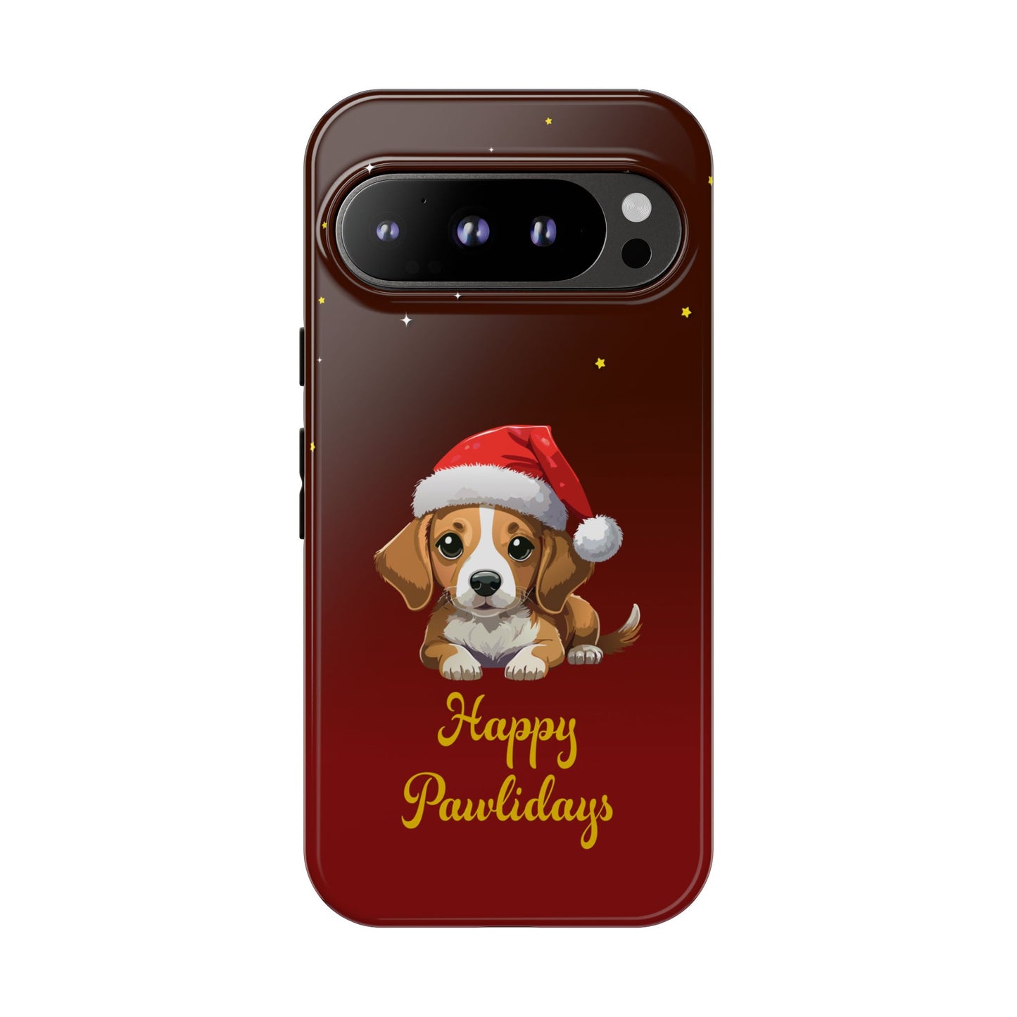 Festive Dog Phone Case - Happy Pawlidays Holiday Design