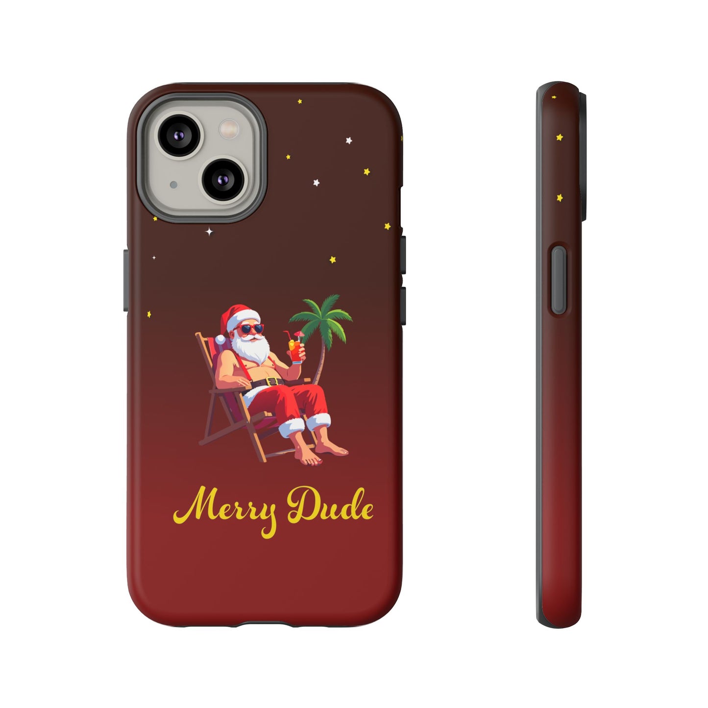 "Merry Dude" Santa on Beach Holiday Phone Case