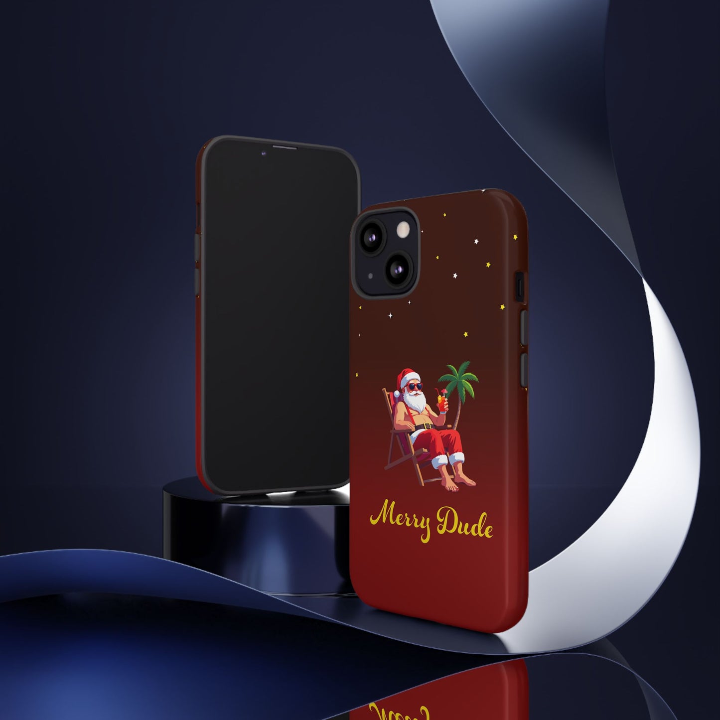 "Merry Dude" Santa on Beach Holiday Phone Case