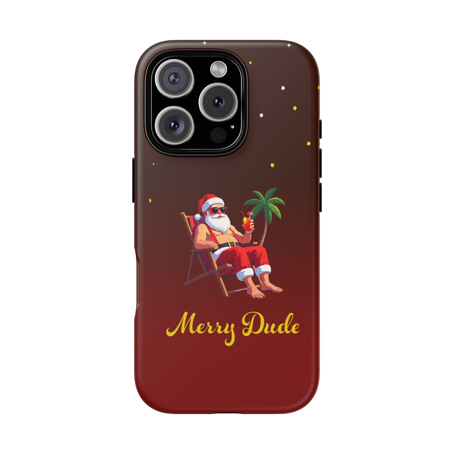 "Merry Dude" Santa on Beach Holiday Phone Case