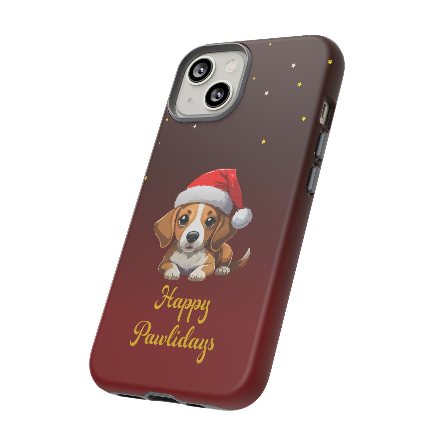Festive Dog Phone Case - Happy Pawlidays Holiday Design