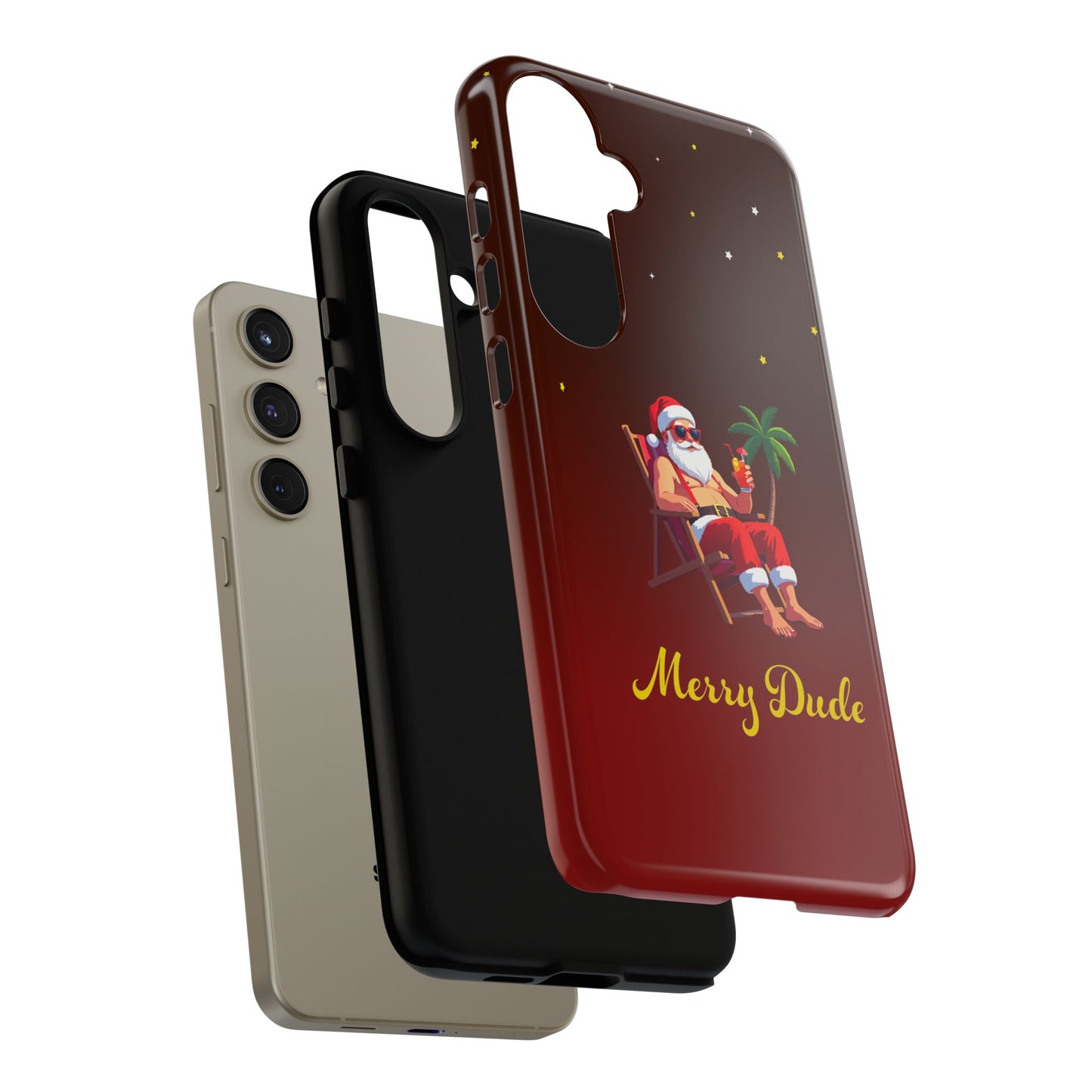 "Merry Dude" Santa on Beach Holiday Phone Case