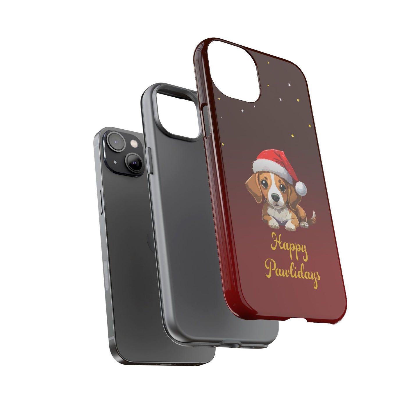 Festive Dog Phone Case - Happy Pawlidays Holiday Design