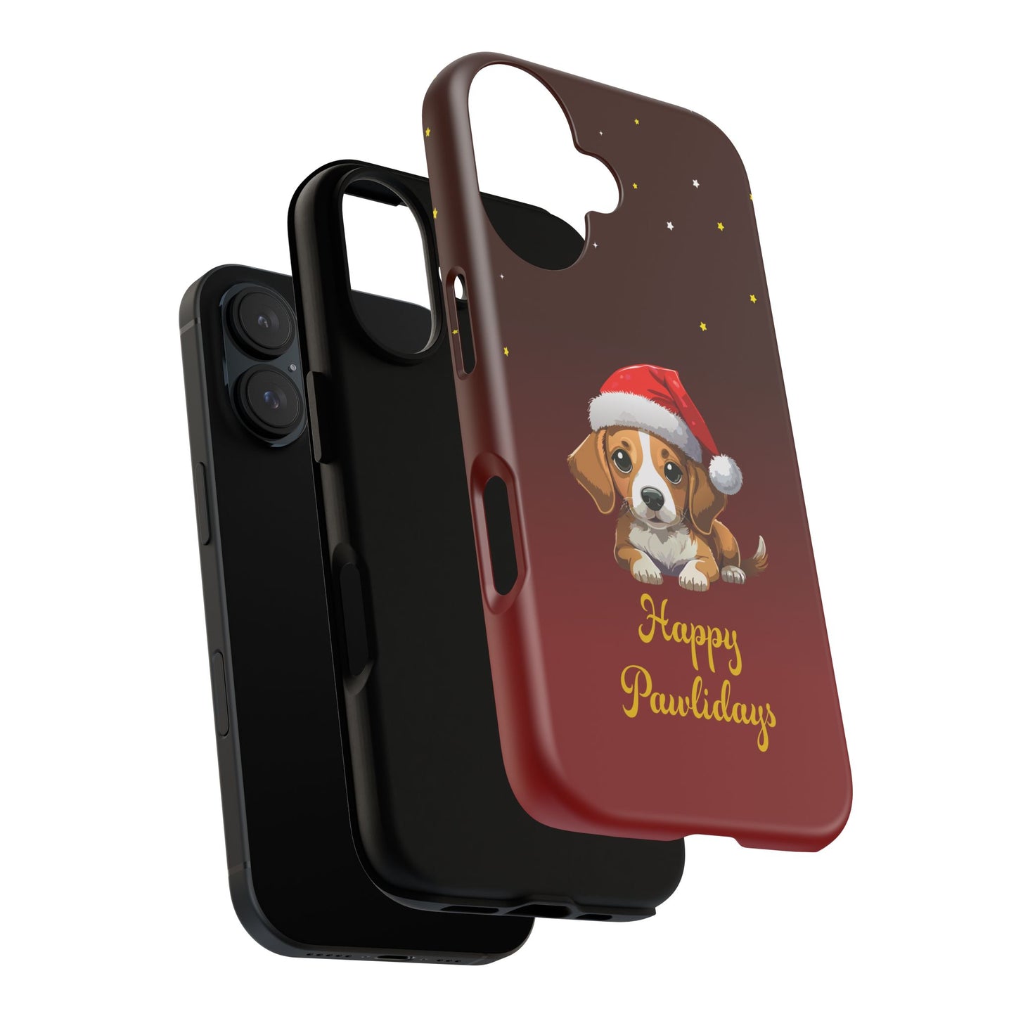 Festive Dog Phone Case - Happy Pawlidays Holiday Design