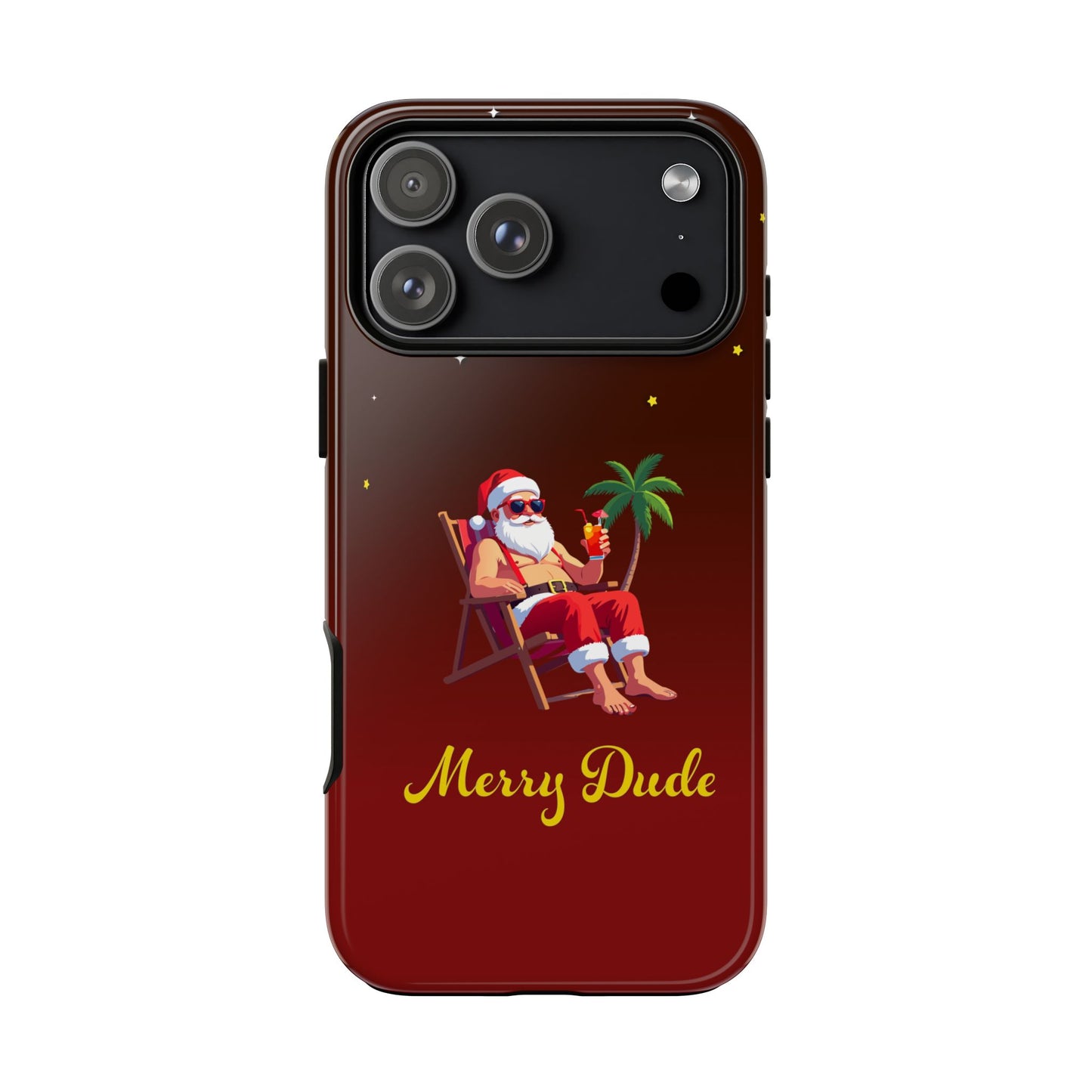 "Merry Dude" Santa on Beach Holiday Phone Case