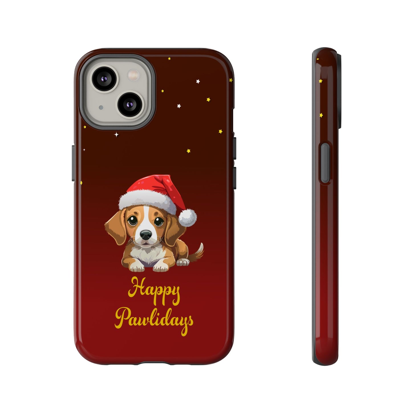 Festive Dog Phone Case - Happy Pawlidays Holiday Design
