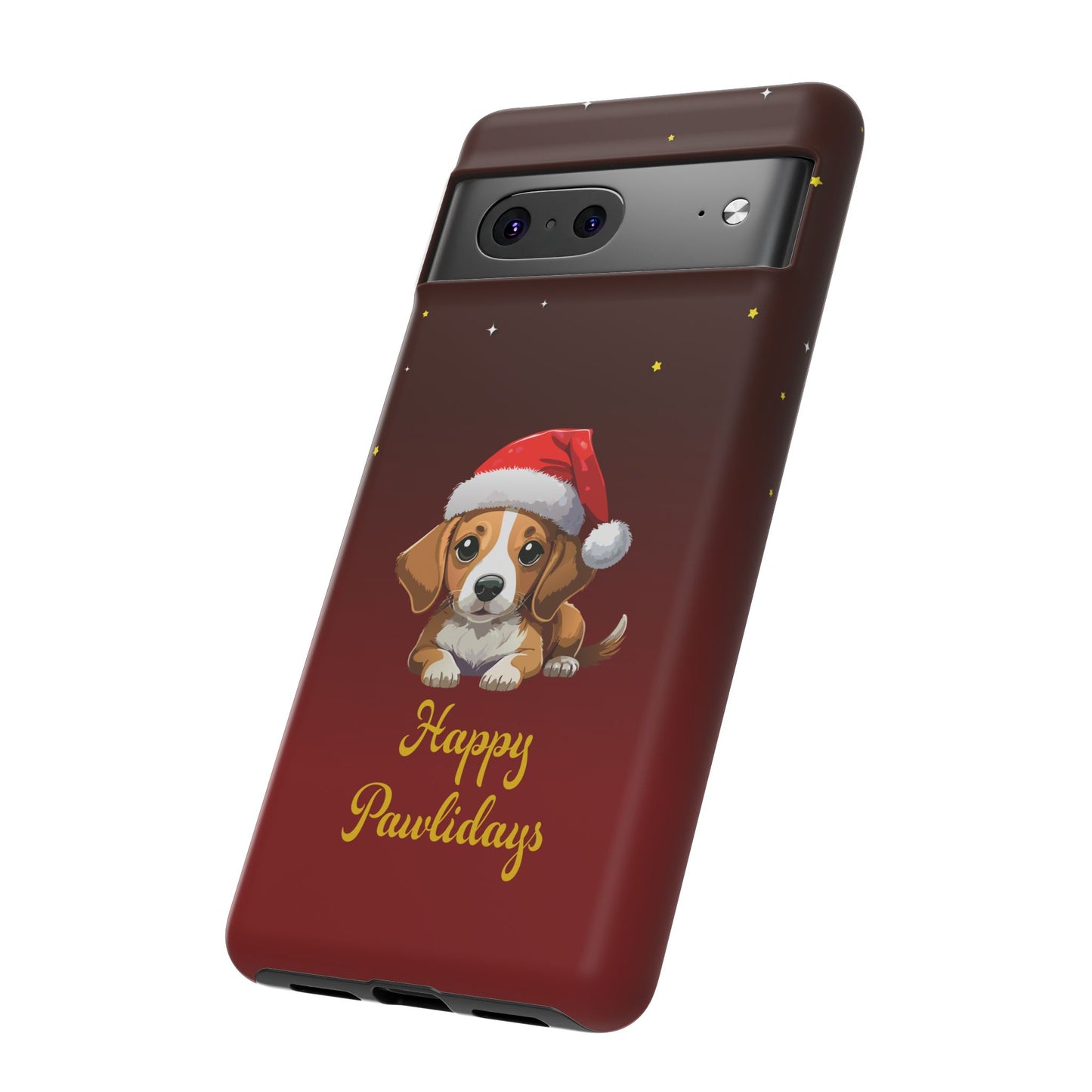 Festive Dog Phone Case - Happy Pawlidays Holiday Design