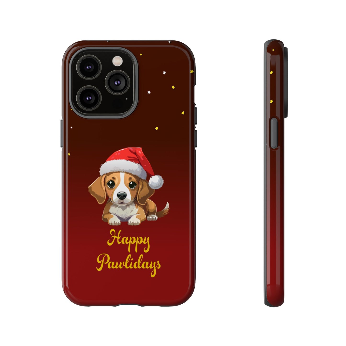 Festive Dog Phone Case - Happy Pawlidays Holiday Design