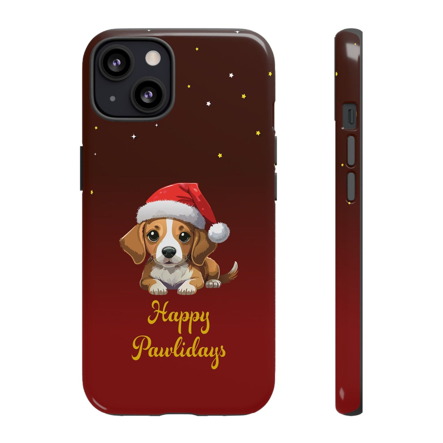 Festive Dog Phone Case - Happy Pawlidays Holiday Design