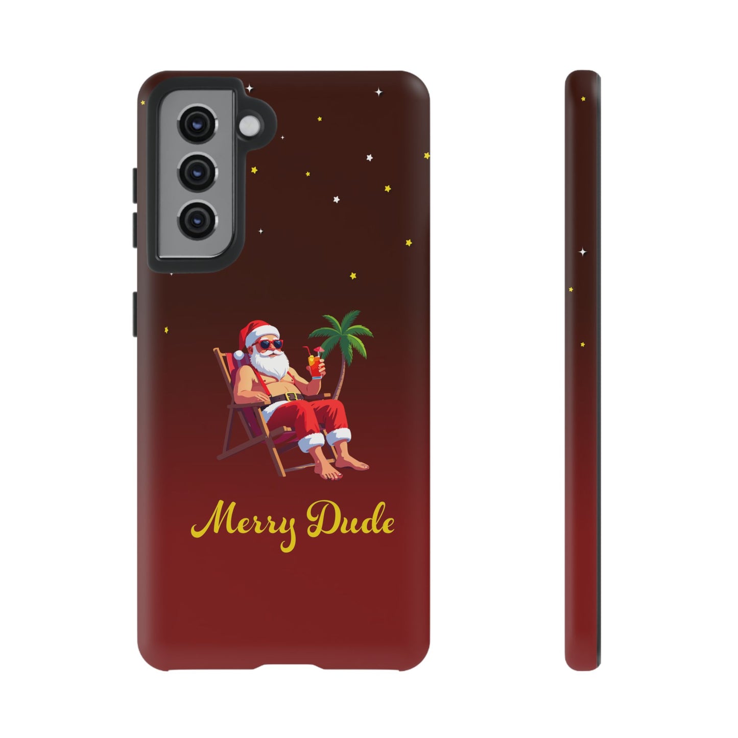 "Merry Dude" Santa on Beach Holiday Phone Case