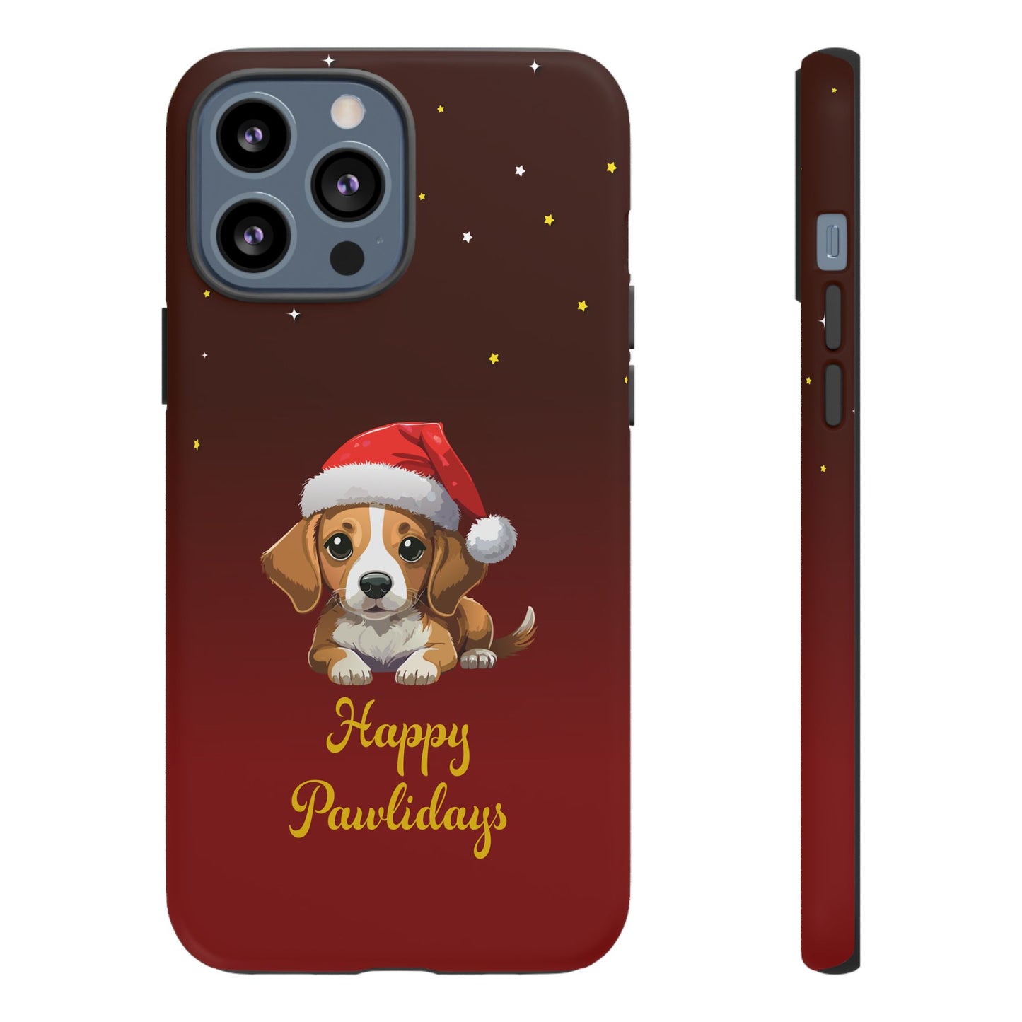 Festive Dog Phone Case - Happy Pawlidays Holiday Design