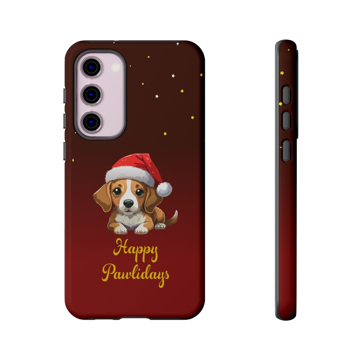 Festive Dog Phone Case - Happy Pawlidays Holiday Design