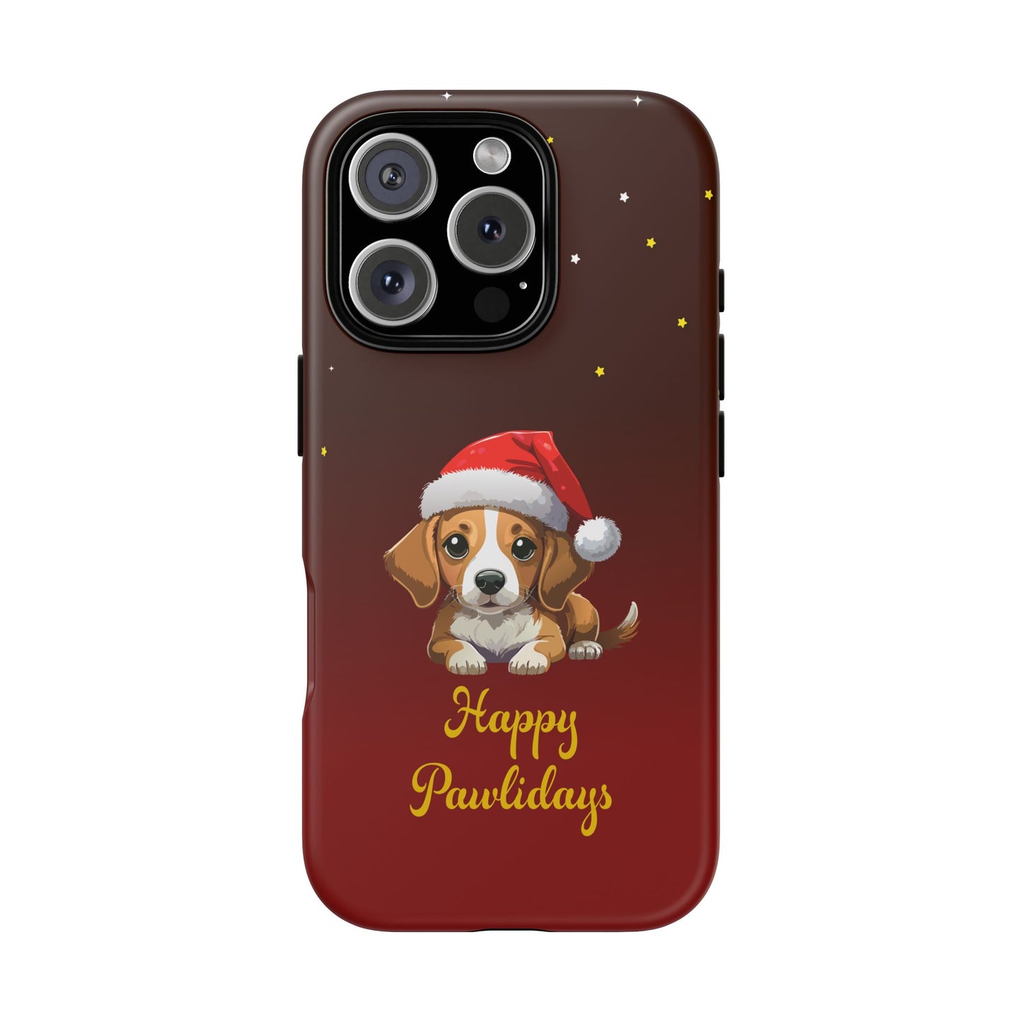 Festive Dog Phone Case - Happy Pawlidays Holiday Design