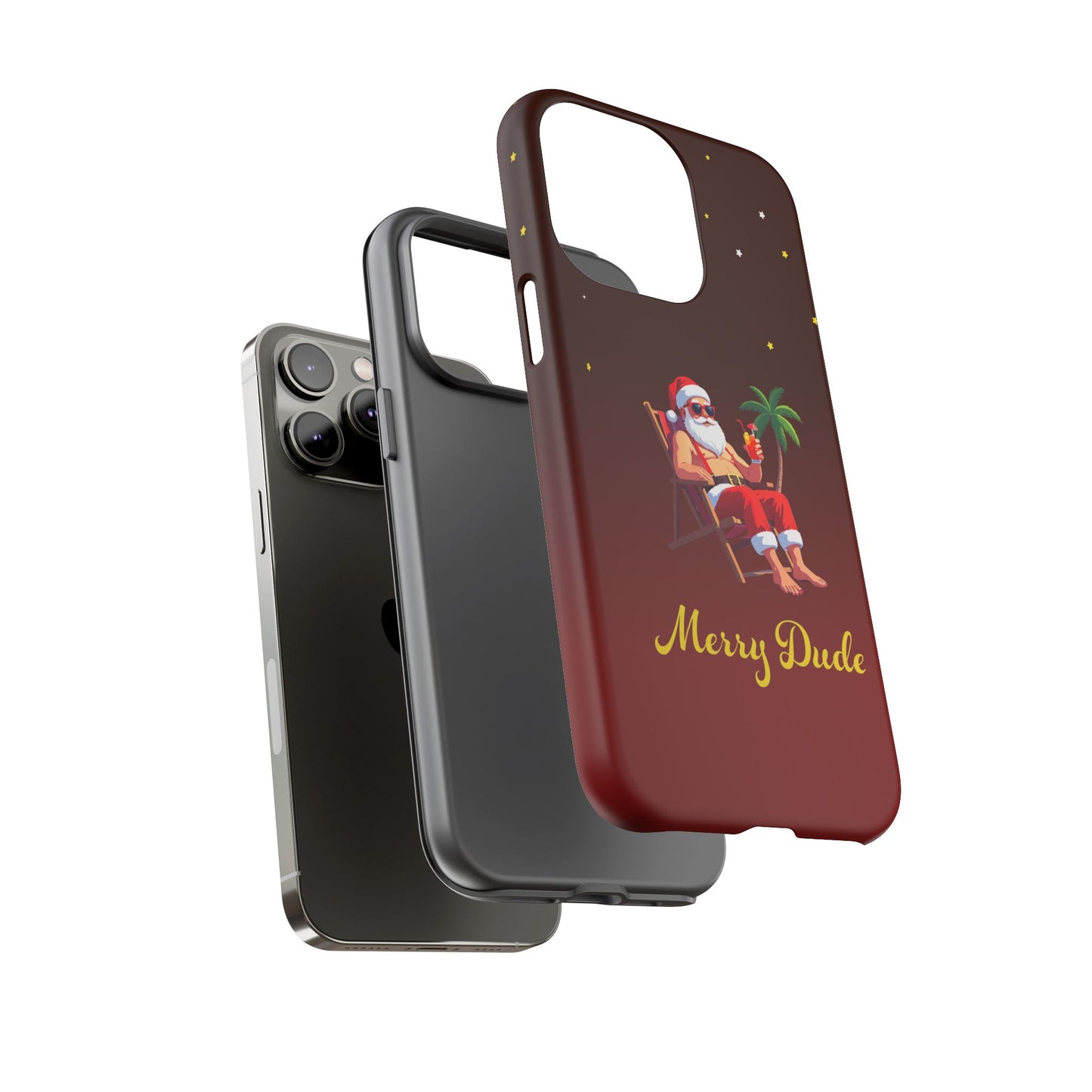 "Merry Dude" Santa on Beach Holiday Phone Case
