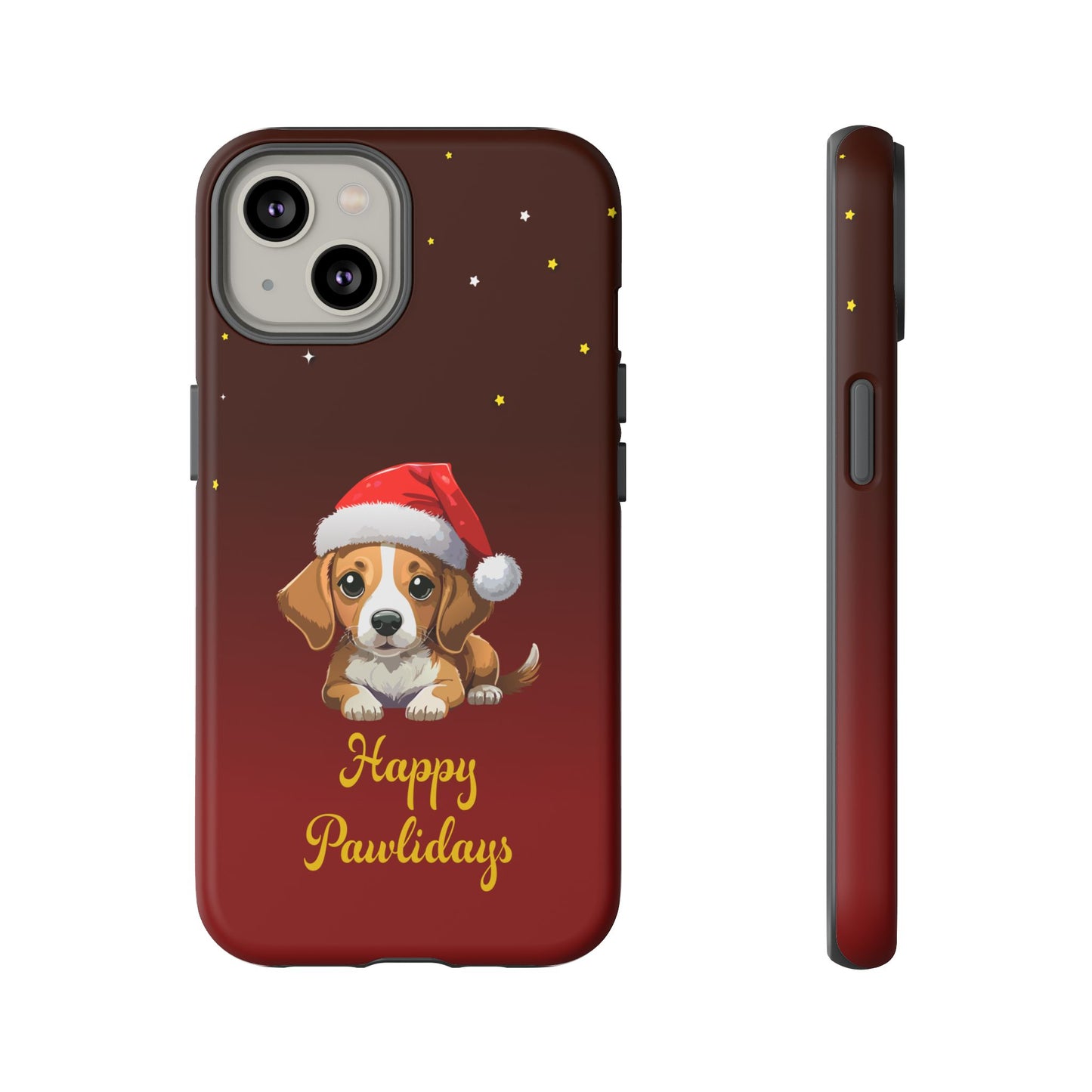 Festive Dog Phone Case - Happy Pawlidays Holiday Design