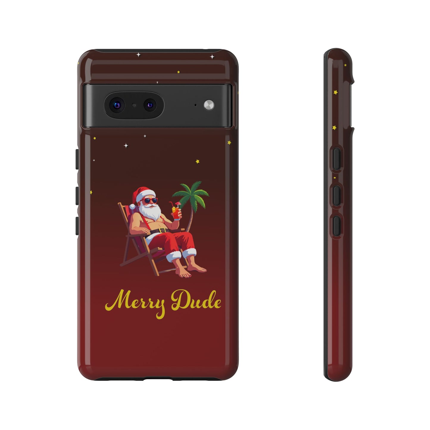 "Merry Dude" Santa on Beach Holiday Phone Case