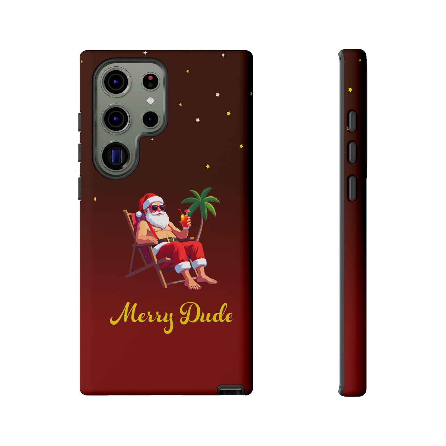 "Merry Dude" Santa on Beach Holiday Phone Case