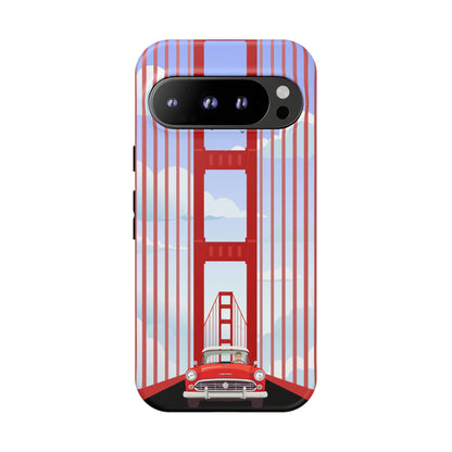Golden Gate Vintage Car Phone Case — San Francisco Bridge Protective Cover