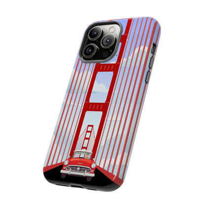 Golden Gate Vintage Car Phone Case — San Francisco Bridge Protective Cover