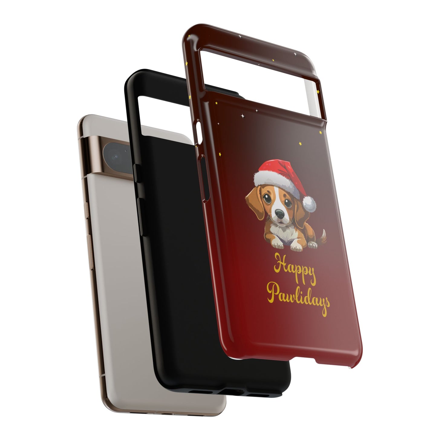 Festive Dog Phone Case - Happy Pawlidays Holiday Design