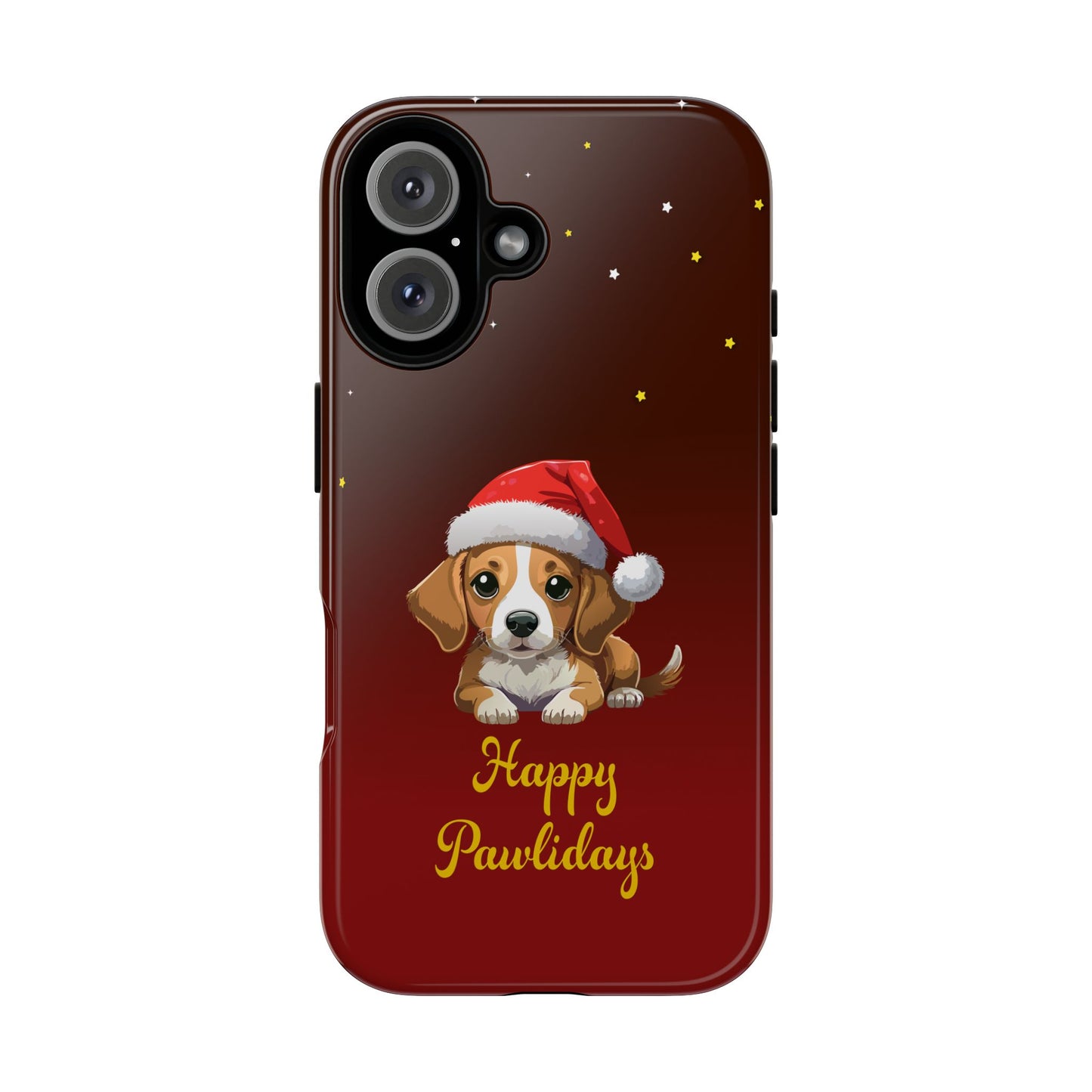 Festive Dog Phone Case - Happy Pawlidays Holiday Design