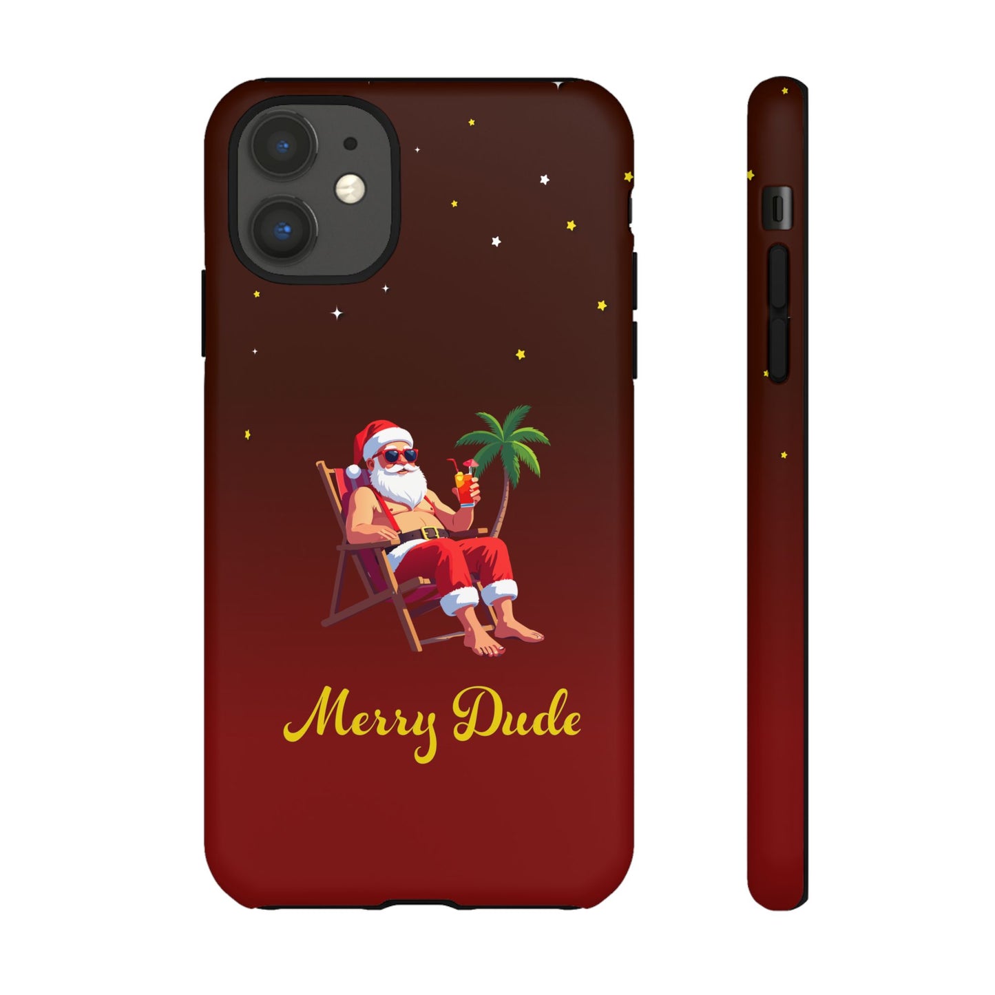 "Merry Dude" Santa on Beach Holiday Phone Case