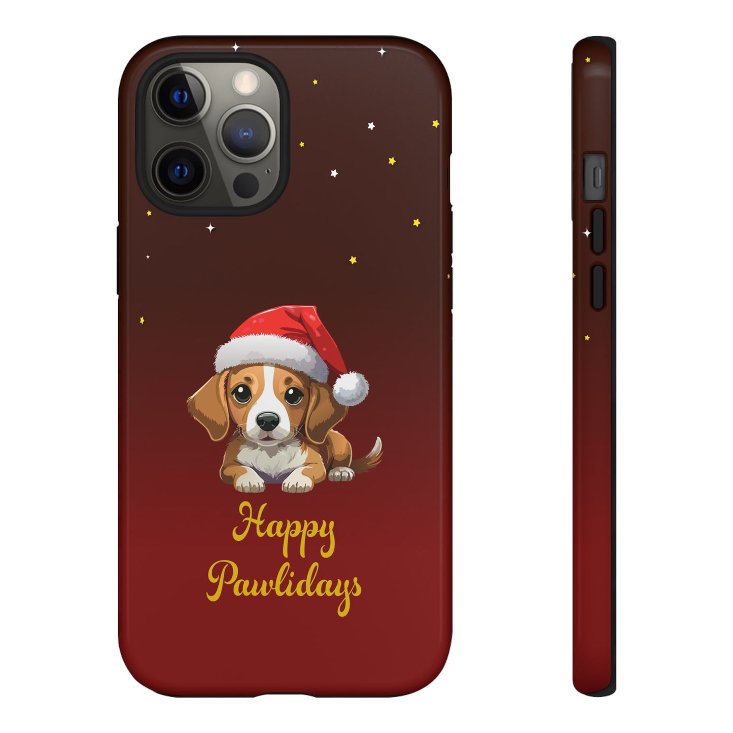 Festive Dog Phone Case - Happy Pawlidays Holiday Design