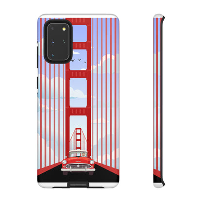 Golden Gate Vintage Car Phone Case — San Francisco Bridge Protective Cover