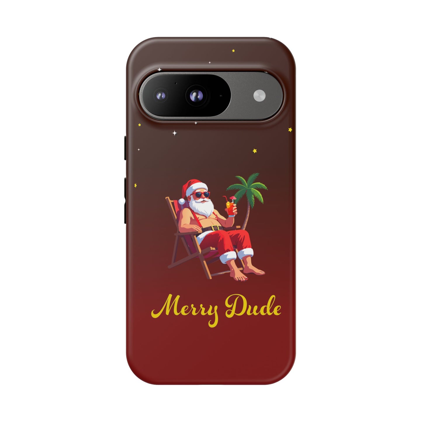 "Merry Dude" Santa on Beach Holiday Phone Case