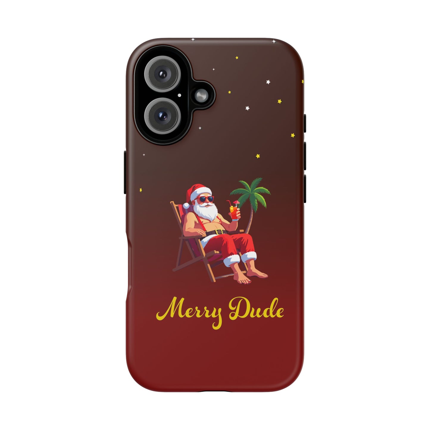 "Merry Dude" Santa on Beach Holiday Phone Case