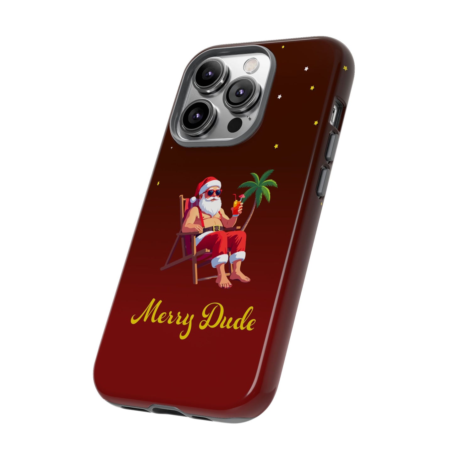 "Merry Dude" Santa on Beach Holiday Phone Case