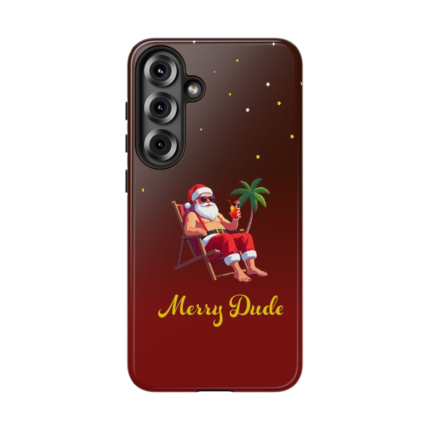 "Merry Dude" Santa on Beach Holiday Phone Case