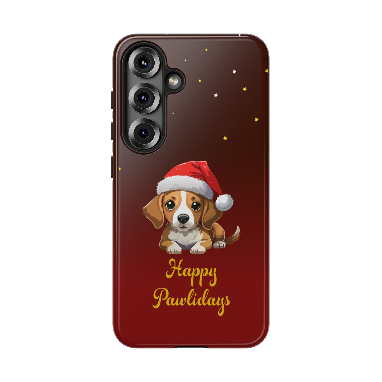 Festive Dog Phone Case - Happy Pawlidays Holiday Design
