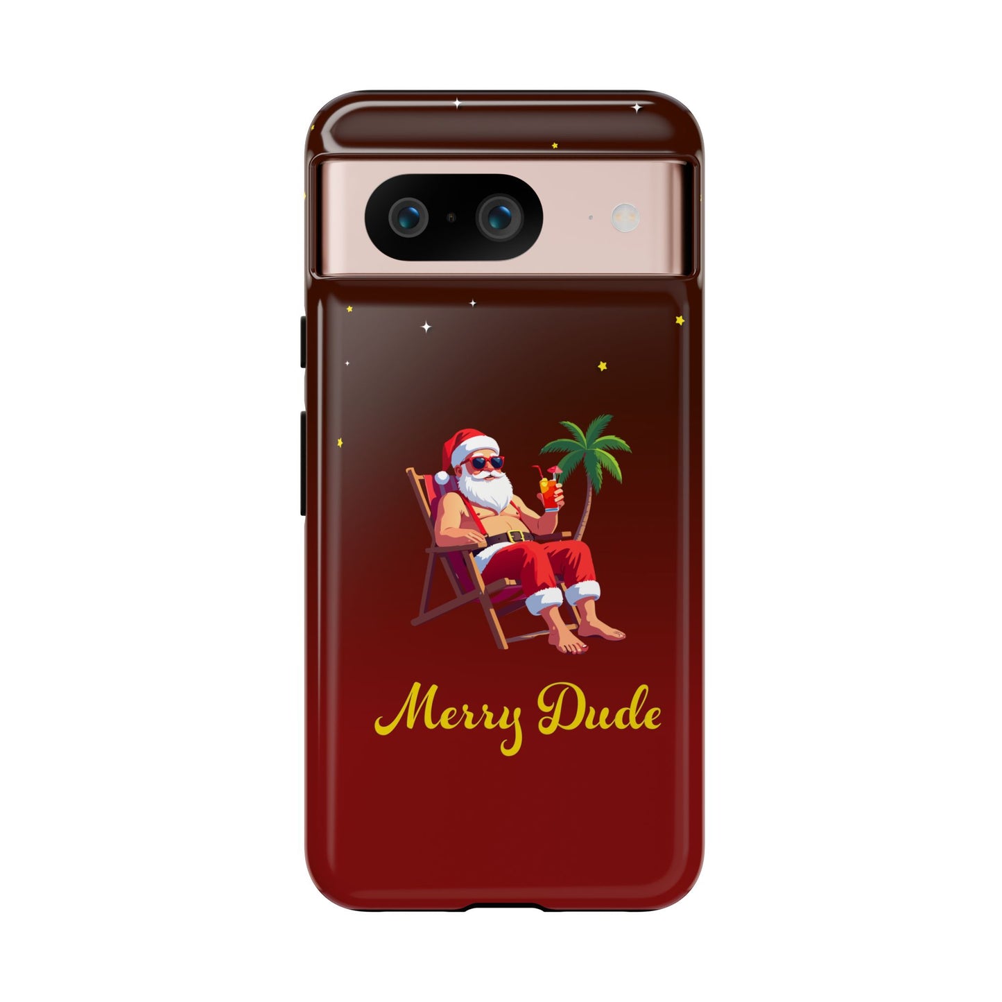 "Merry Dude" Santa on Beach Holiday Phone Case