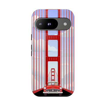 Golden Gate Vintage Car Phone Case — San Francisco Bridge Protective Cover