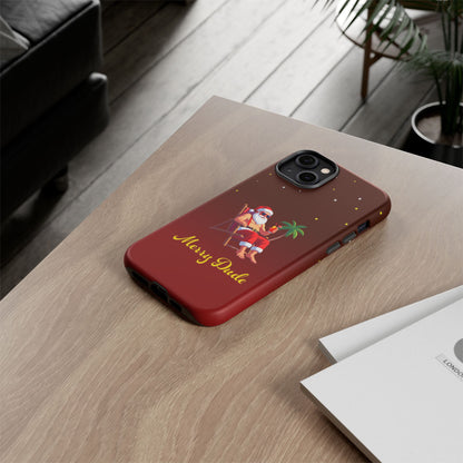 "Merry Dude" Santa on Beach Holiday Phone Case