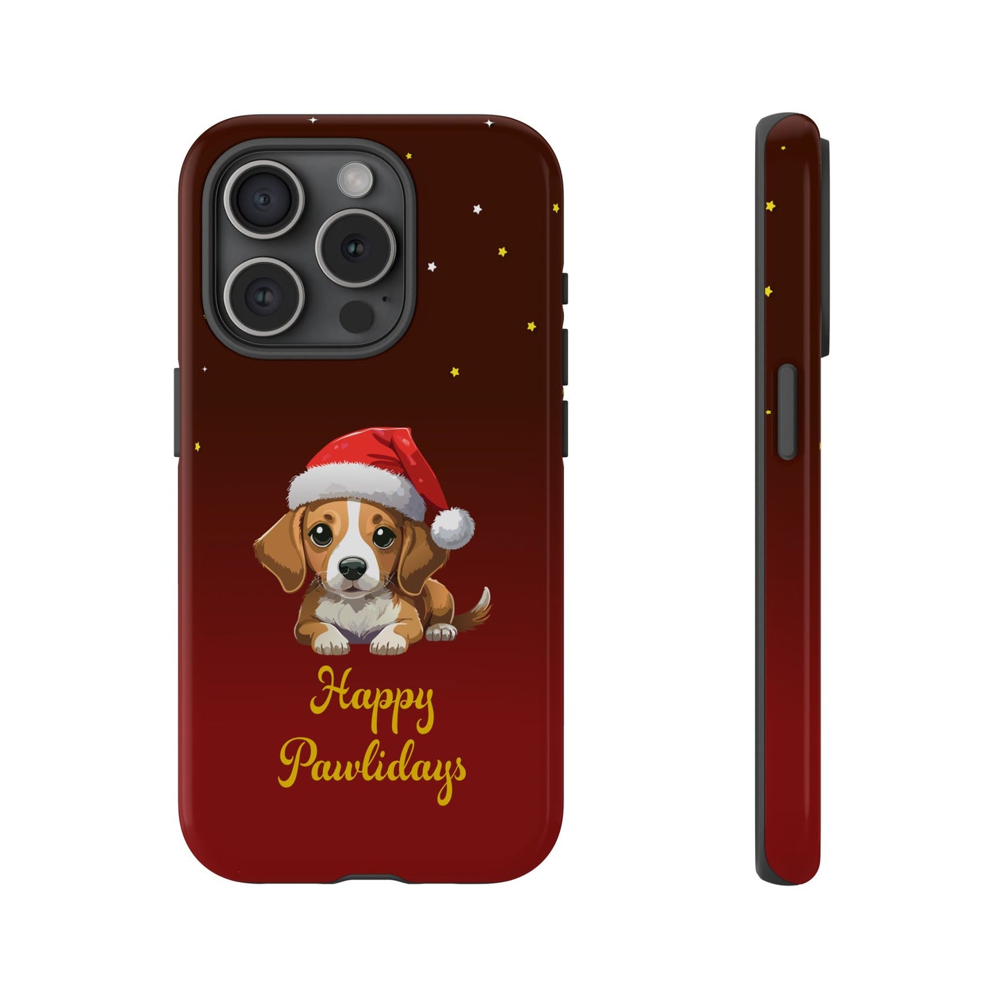 Festive Dog Phone Case - Happy Pawlidays Holiday Design