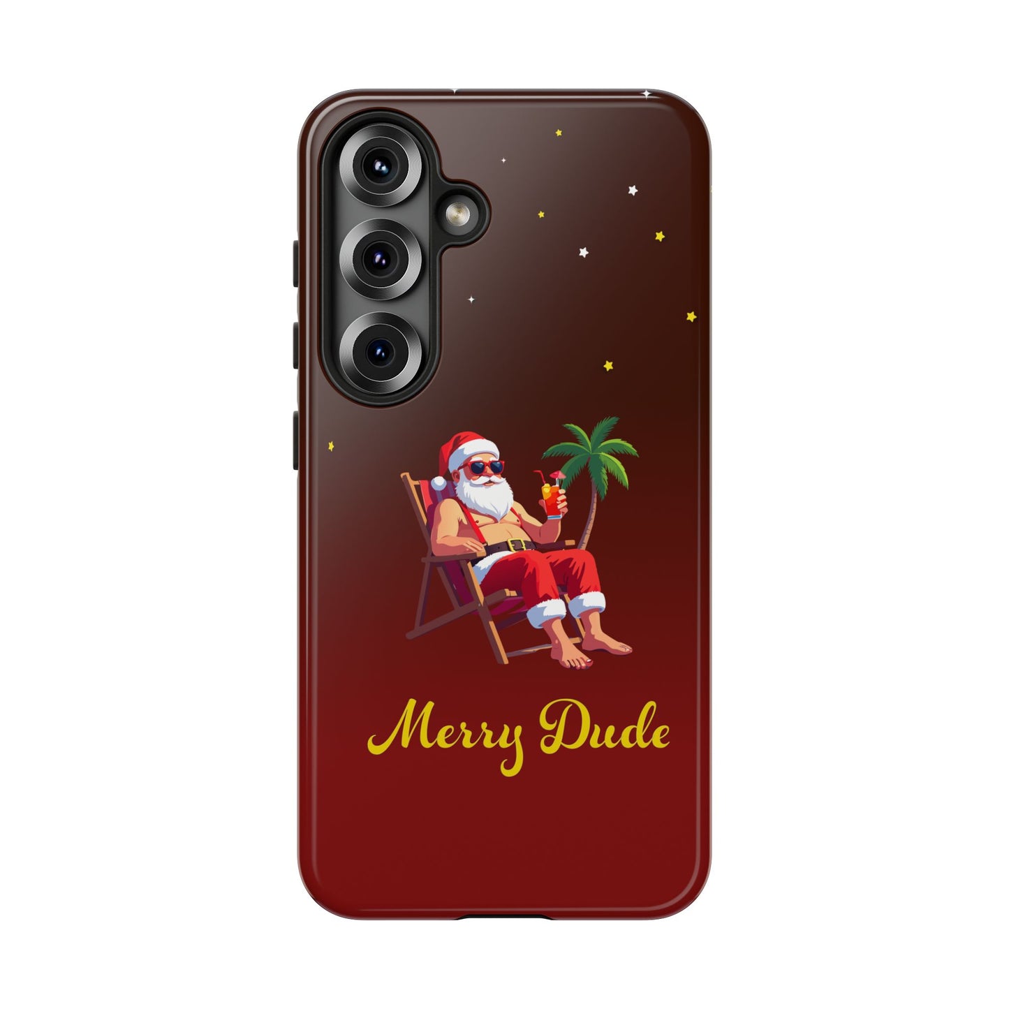 "Merry Dude" Santa on Beach Holiday Phone Case