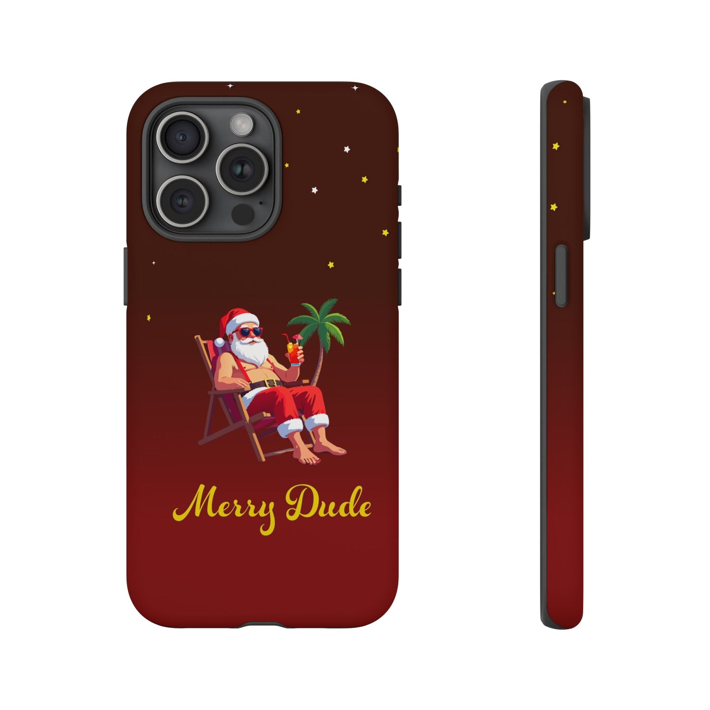 "Merry Dude" Santa on Beach Holiday Phone Case