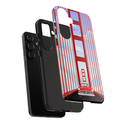 Golden Gate Vintage Car Phone Case — San Francisco Bridge Protective Cover