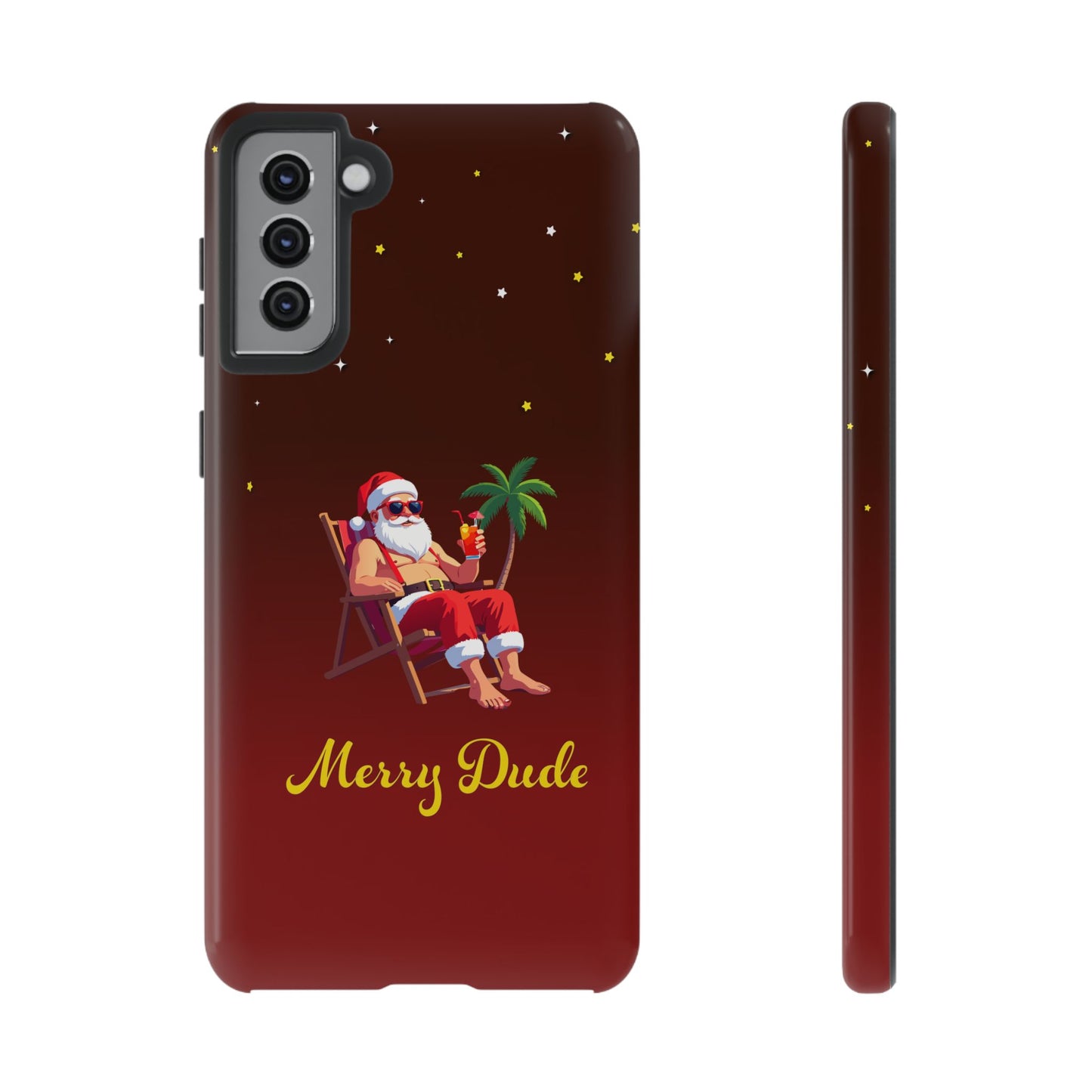 "Merry Dude" Santa on Beach Holiday Phone Case
