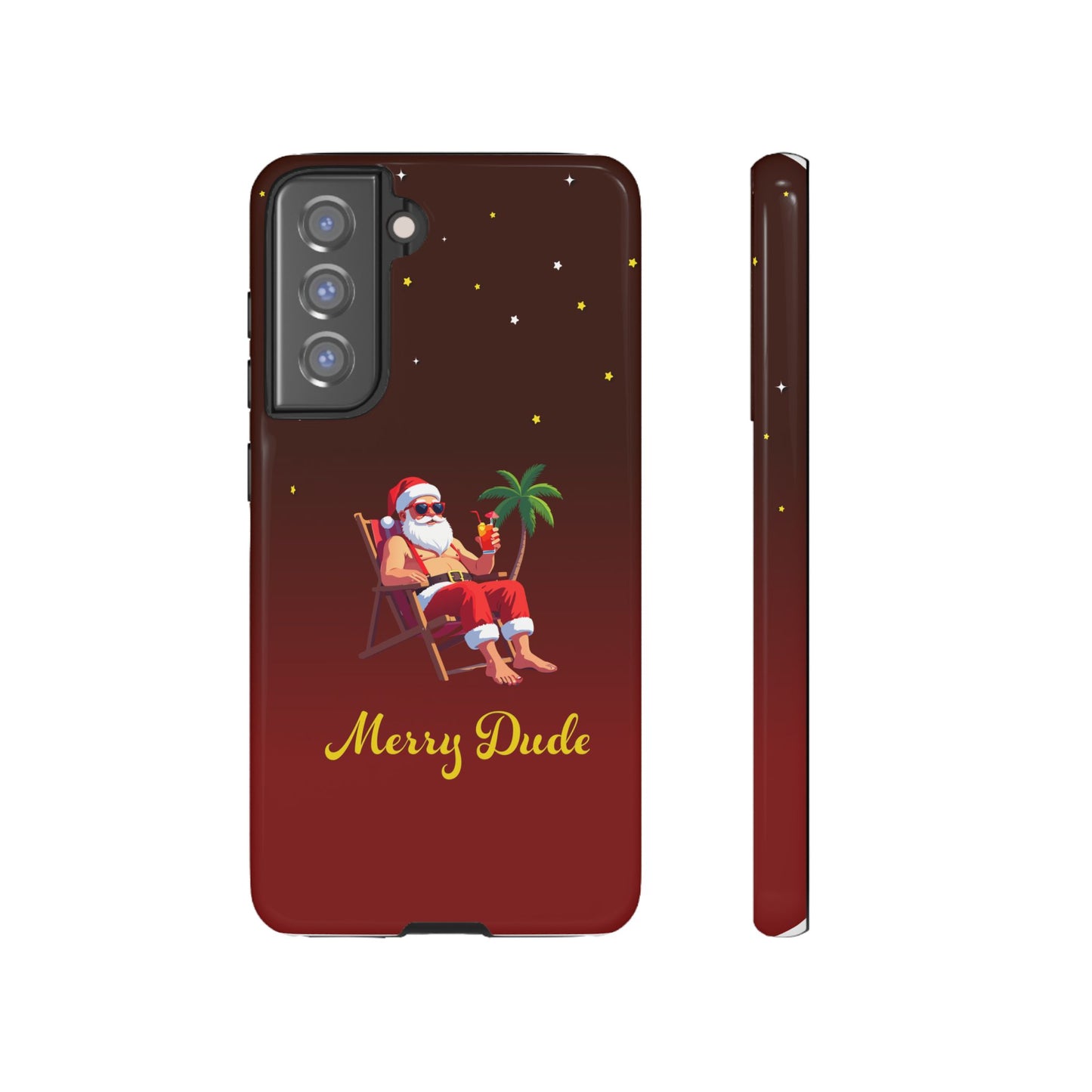 "Merry Dude" Santa on Beach Holiday Phone Case