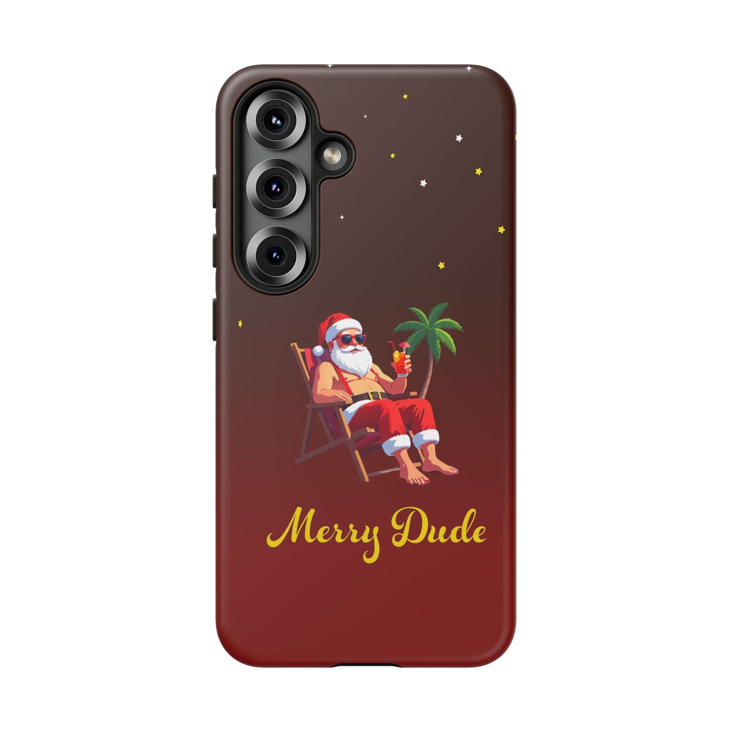 "Merry Dude" Santa on Beach Holiday Phone Case