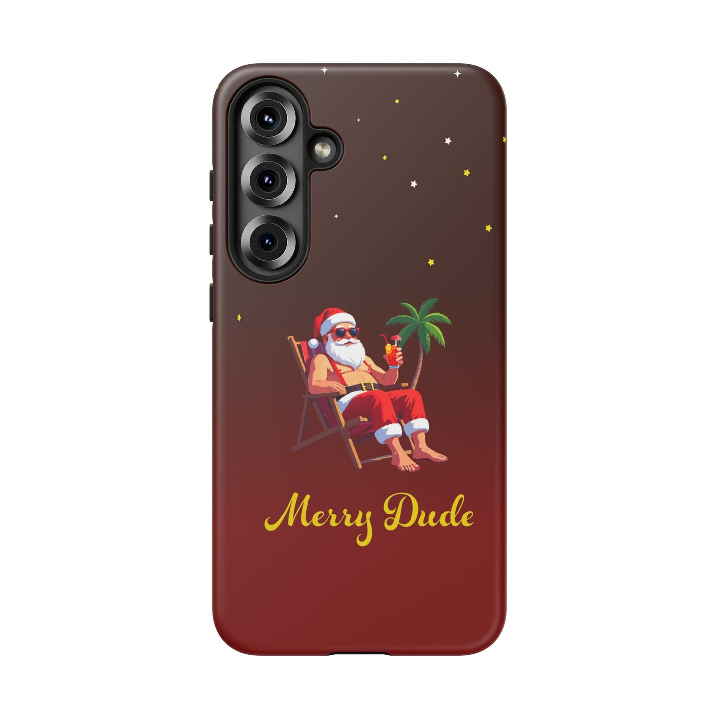 "Merry Dude" Santa on Beach Holiday Phone Case